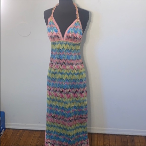 💗💛💚 Christina Makowsky Chained Halter Knit Sundress 💗💛💚 - Picture 5 of 13